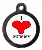 I Love Mummy Cat ID Tag